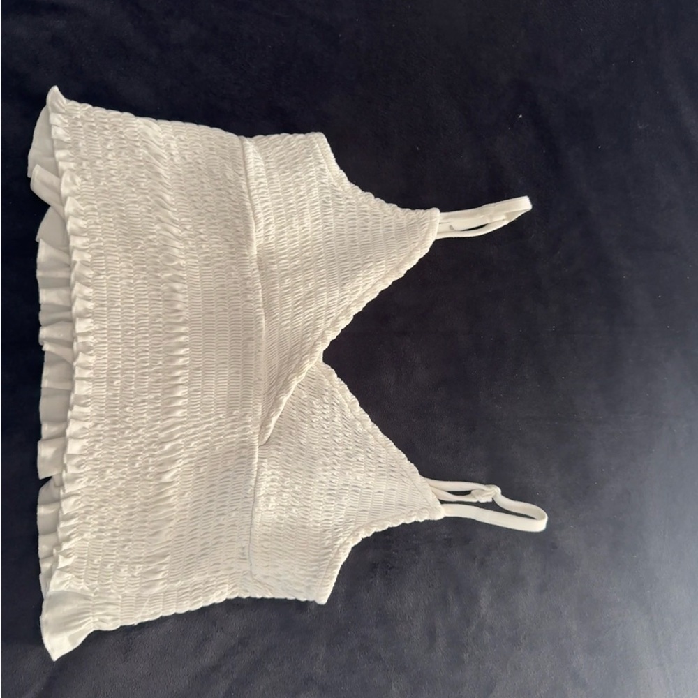 Rue21 White Smocked Camisole Top